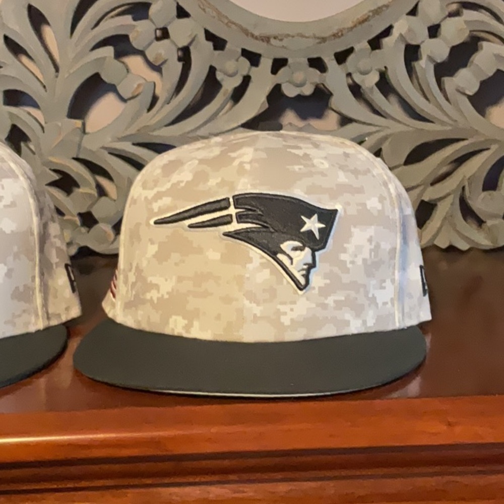 New England Patriots Salute to Service never worn- fitted 7 1/2 baseball cap - Picture 13 of 15
